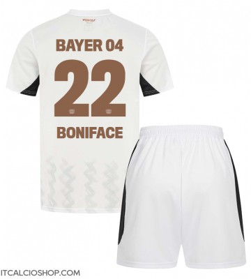 Bayer Leverkusen Victor Boniface #22 Seconda Maglia Bambino 2024-25 Manica Corta (+ Pantaloni corti)